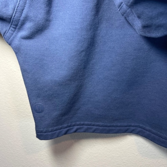 Lululemon All Yours Cropped Hoodie Shirt Ink Blue Pullover Stretch Womens Size 4 - Picture 12 of 15